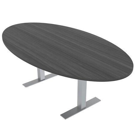Skutchi Designs 45.25 in W, 71.5 in L, 29 in H, Engineered Wood Top, Grey HAR-OVL-46x72-T-ASIANNIGHT